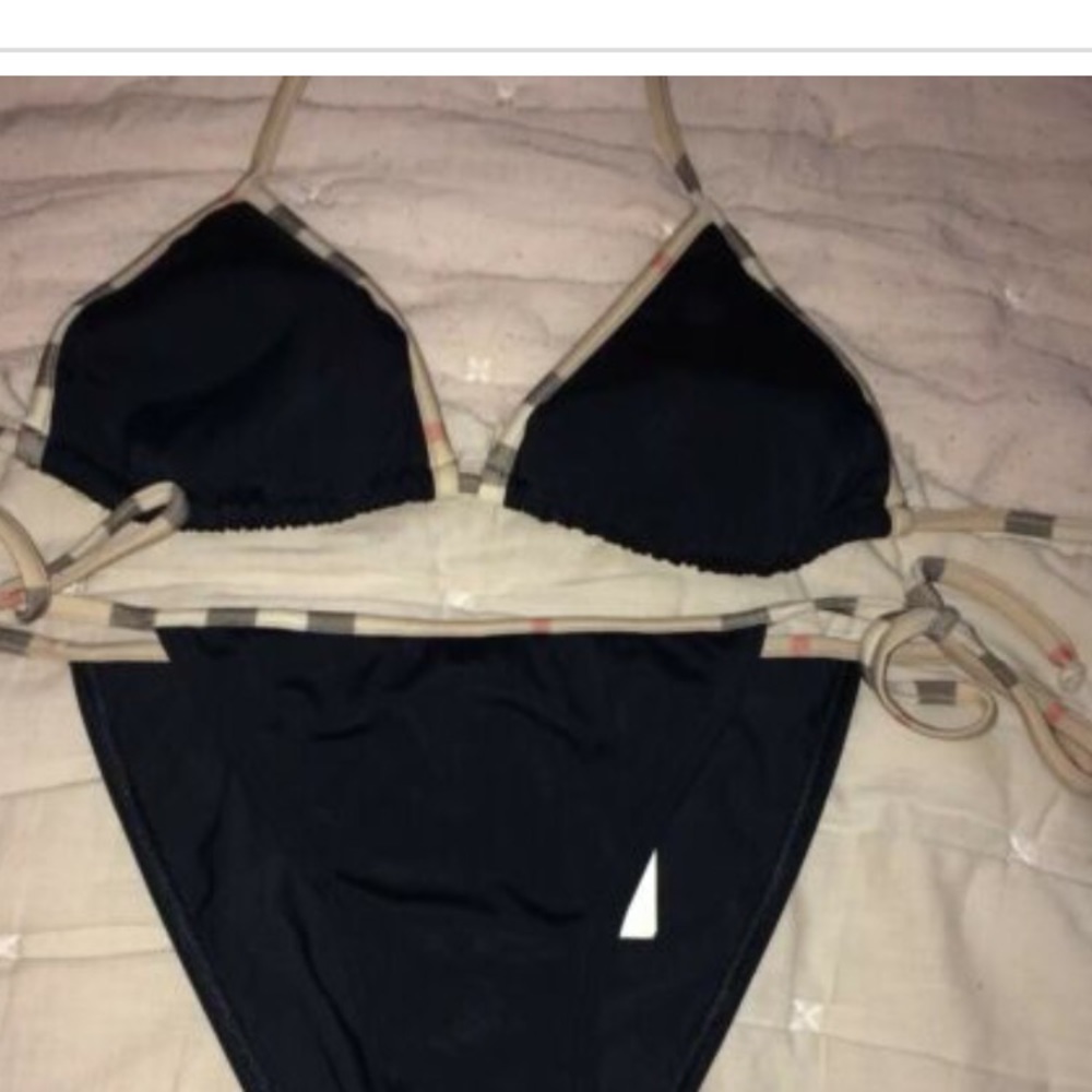 Burberry Black and Tan bathing suit